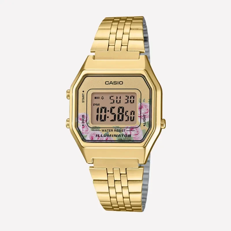 Casio Vintage Japan Quartz Retro Gold-tone Ladies Watch- LA680WGA-4C
